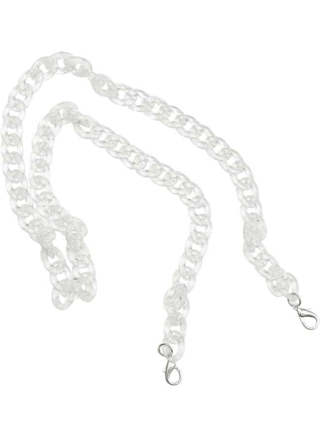 Acrylic Bag Chain Straps Plastic Wallet Straps Replacement Shoulder Bag Chain for Making DIY Bags Repair 120 Cm (Transparent)  - Image 3