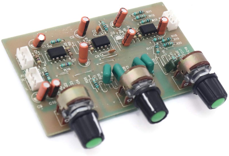 Electronicspices Electronic Spices 3 Channels Preamplifier Tone Board Audio Bass Treble Control Equalizer Board works on 12-0-12 transformer and better IC - Image 5