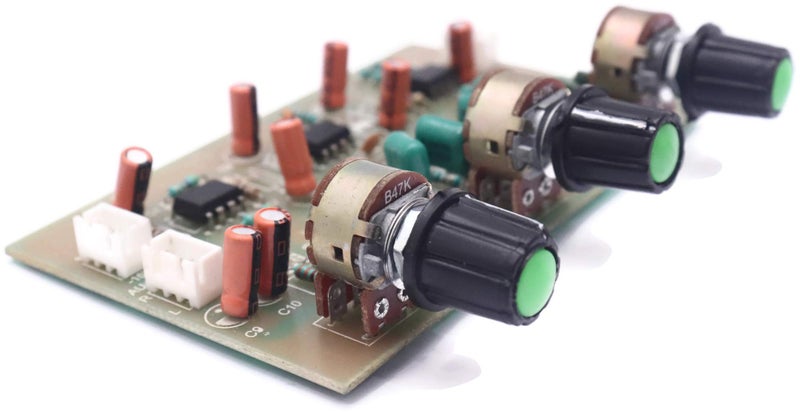 Electronicspices Electronic Spices 3 Channels Preamplifier Tone Board Audio Bass Treble Control Equalizer Board works on 12-0-12 transformer and better IC - Image 4