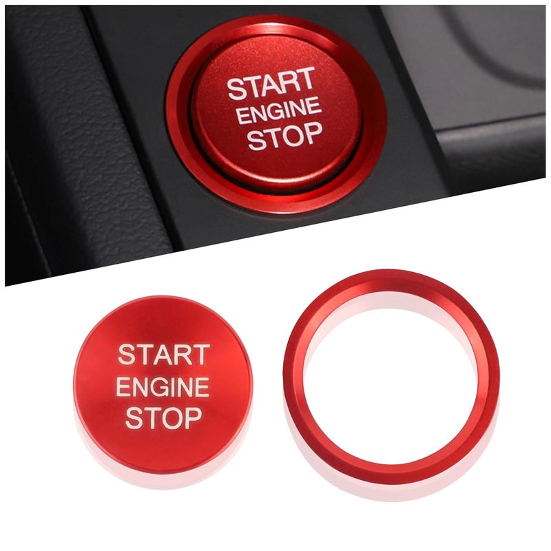 Aokdom Car Push Start Button Cover - Red - Image 1