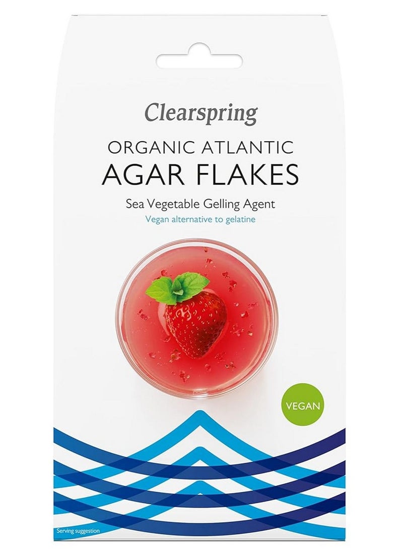 Clearspring Organic Atlantic Agar Flakes Sea Vegetable Gelling Agent 30G - Image 1
