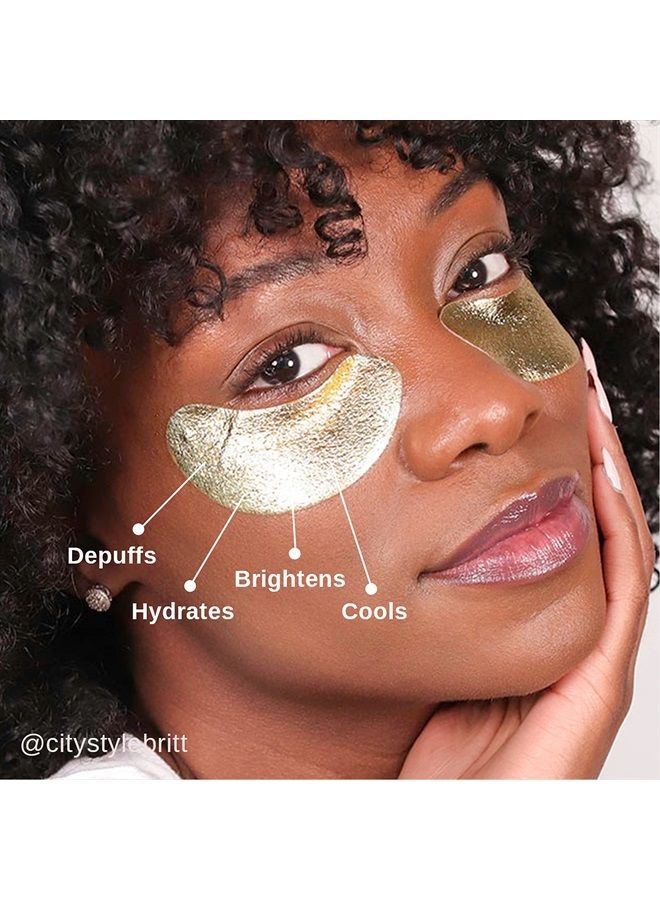 Wander Beauty Baggage Claim - Gold Foil Under Eye Patches For Dark Circles and Puffiness - Under Eye Mask Depuffs & Firms - Brightening Eye Mask for Under Eye Bags (6 Pairs) - Image 2