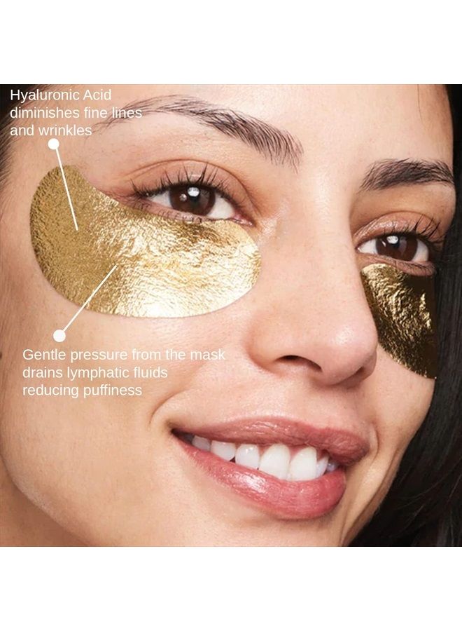 Wander Beauty Baggage Claim - Gold Foil Under Eye Patches For Dark Circles and Puffiness - Under Eye Mask Depuffs & Firms - Brightening Eye Mask for Under Eye Bags (6 Pairs) - Image 5
