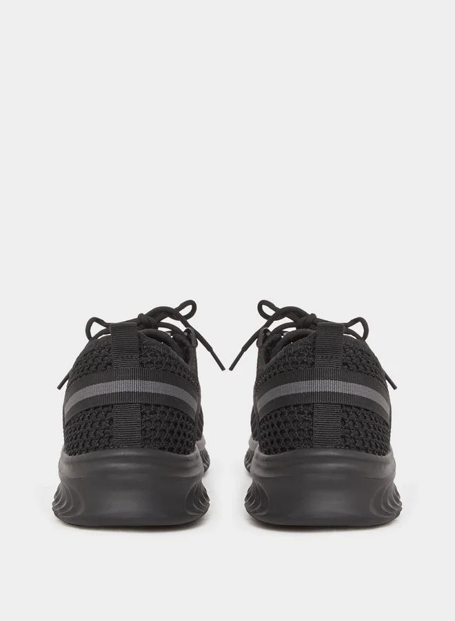 تايك تو Take Two Textured Lace Up Sneakers