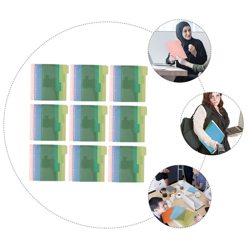 A5 Plastic Tab Dividers 44 Pieces 20 Holes Index Labels for Ring Binder Notebook Office Organization - Image 4