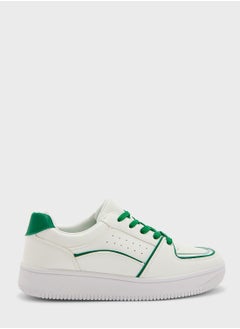 Coloured Line Detail Stacked Sole Sneaker