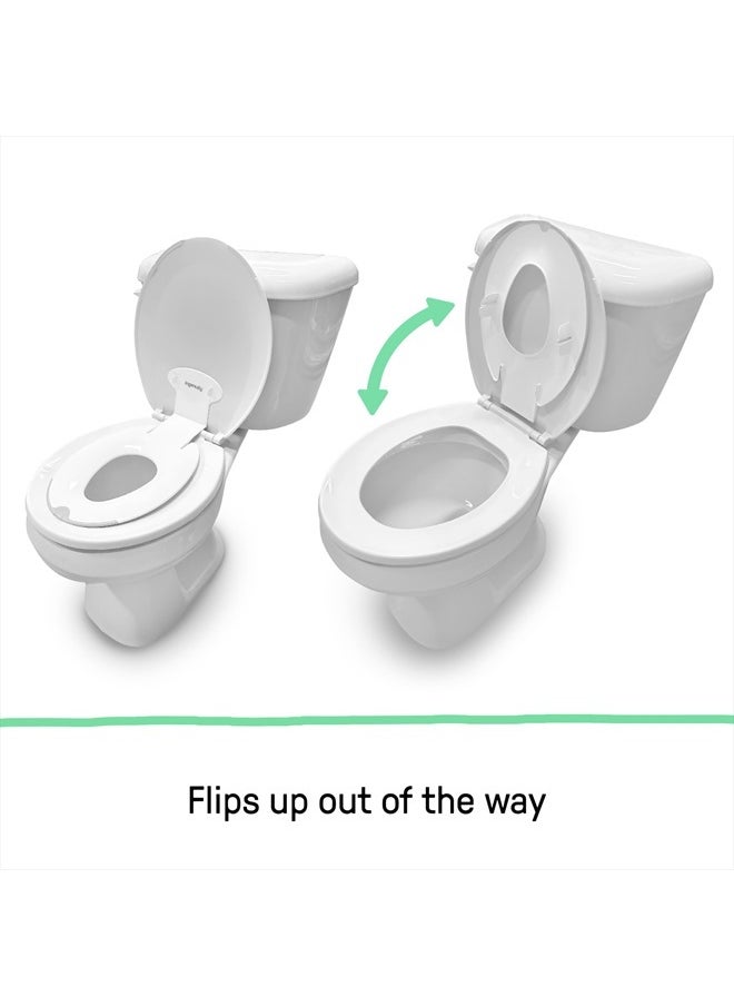 ingenuity : ity by Ingenuity Flip & Sit Potty Seat (White) – Easy to Set Up & Remove Potty Training Seat That Attaches to Adult Toilet Seat  - Image 3