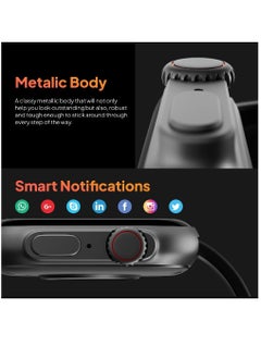 Zoom Plus Biggest Display Bluetooth Calling Multi-Function Heart Rate Monitoring Smartwatch Black  - Image 5