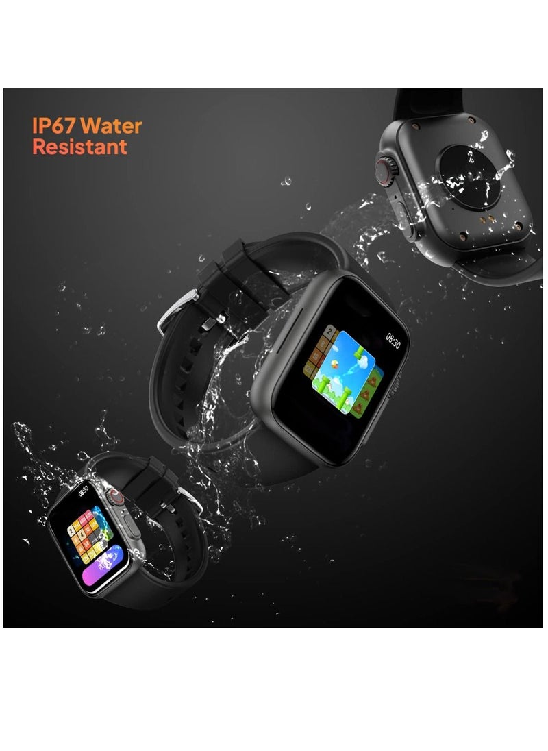 Zoom Plus - Biggest Display Bluetooth Calling Multi-Function Heart Rate Monitoring Smartwatch Black - Image 1