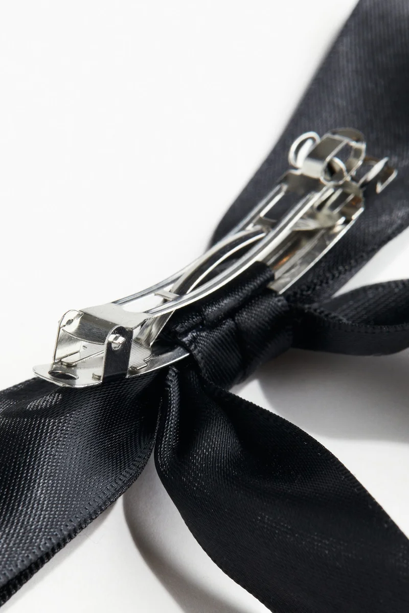 H&M Satin bow hair clip