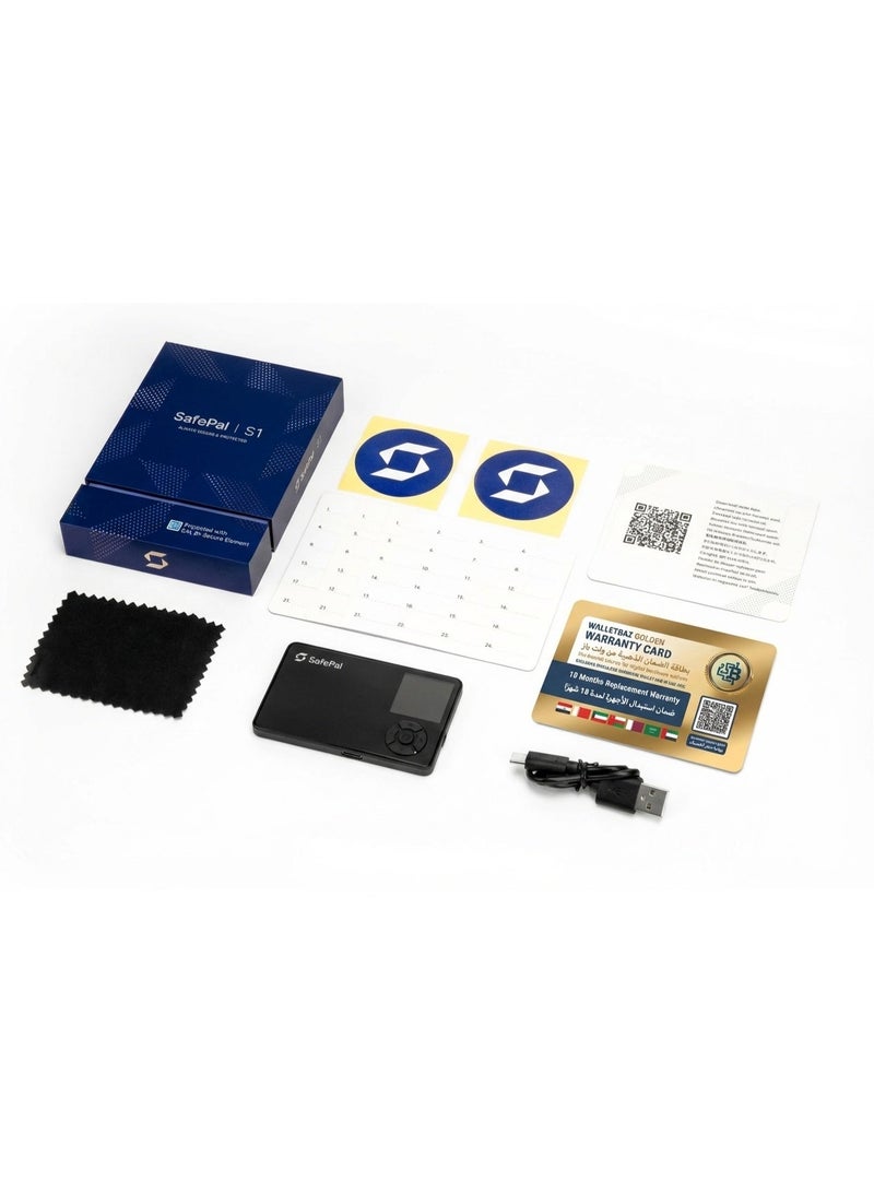 Safepal S1 Hardware Wallet | Safest Crypto & NFT Cold Storage, Air Gapped, Full Color Screen, Type-C Connectivity, 7000+ Coins Supported, for Android, IOS, Windows, MAC - Black - Image 3