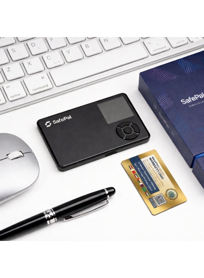 Safepal S1 Hardware Wallet | Safest Crypto & NFT Cold Storage, Air Gapped, Full Color Screen, Type-C Connectivity, 7000+ Coins Supported, for Android, IOS, Windows, MAC - Black - Image 2