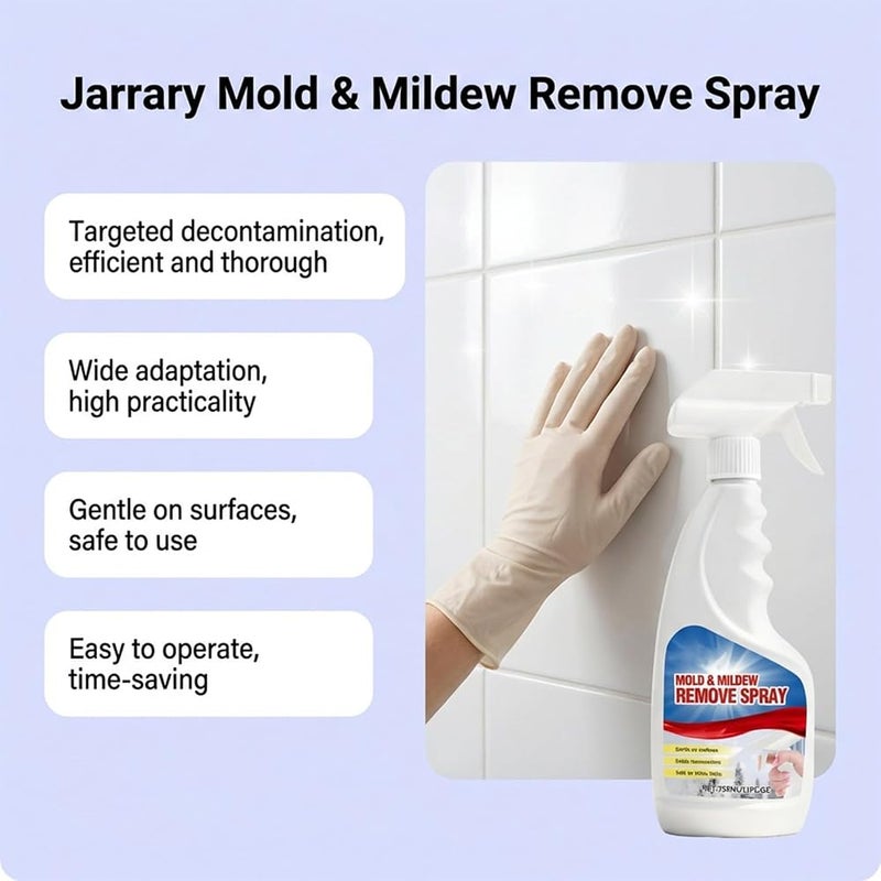 Goreem Wall Mold Remover Spray - 355ml Spray Cleaner for Mold,Household Wall Cleaner for Bathroom Shower Household Kitchen Ceiling Toilet Sink Bathtub - Image 3