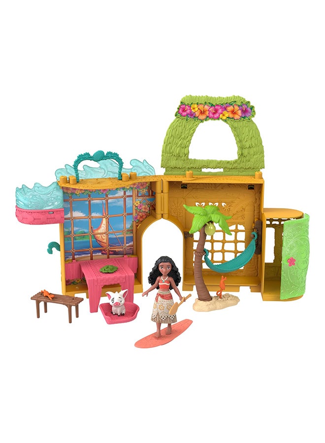 Disney Princess Princess Moana Storytime Stackers Doll House with Moana Small Doll, 1 Animal Friend & 9 Accessories, Inspired by Disney Movie - Image 1