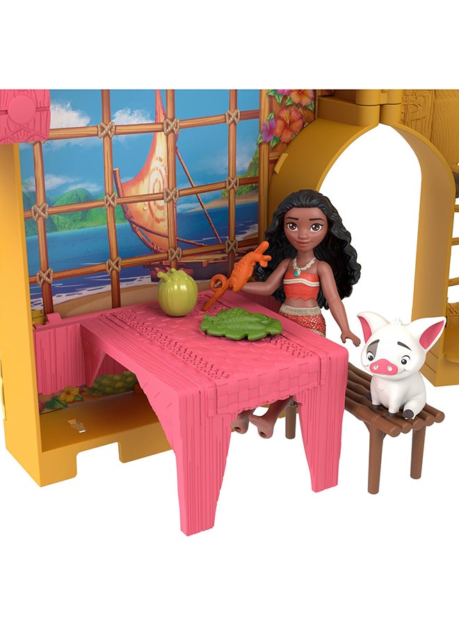 Disney Princess Princess Moana Storytime Stackers Doll House with Moana Small Doll, 1 Animal Friend & 9 Accessories, Inspired by Disney Movie - Image 4