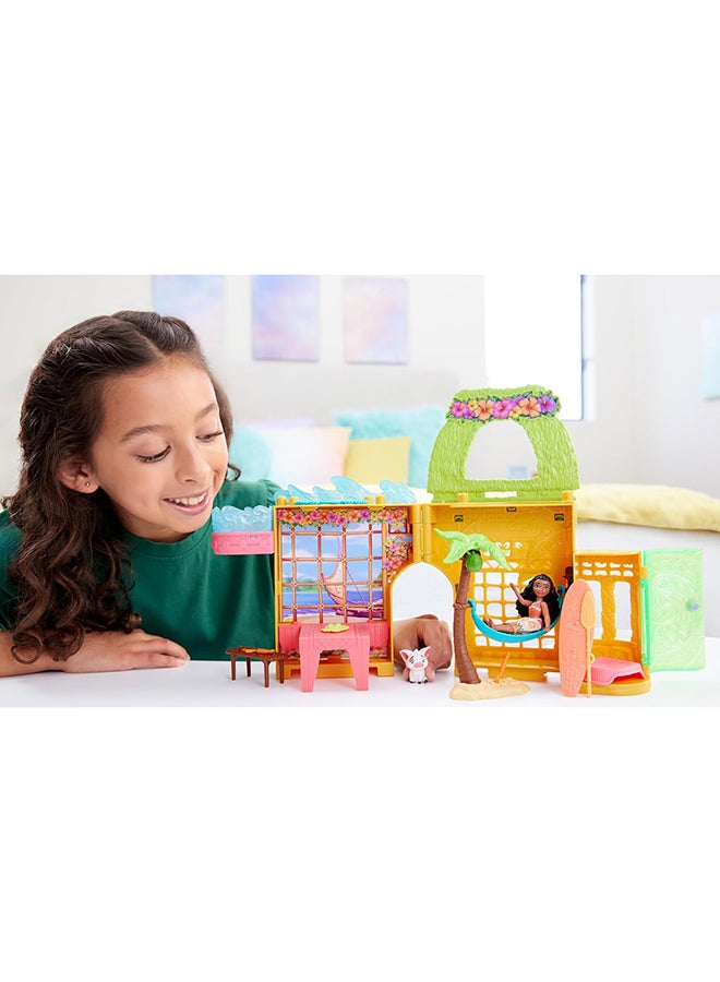 Disney Princess Princess Moana Storytime Stackers Doll House with Moana Small Doll, 1 Animal Friend & 9 Accessories, Inspired by Disney Movie - Image 2