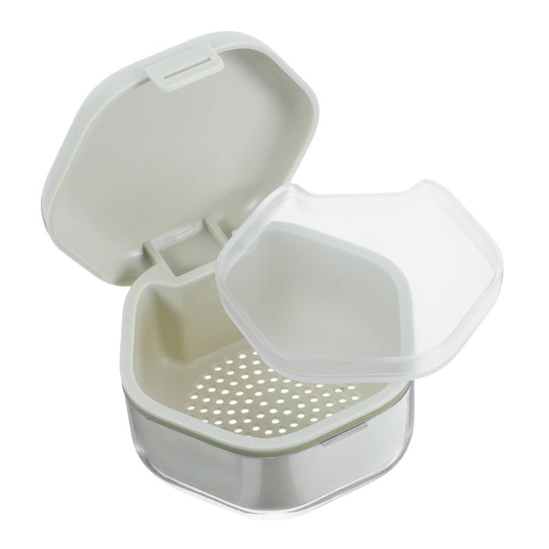 Dual Layer Denture Case With Strainer For Travel And Daily Cleaning - Image 2