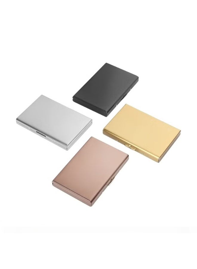 محفظة بطاقات معدنية رفيعة للغاية من الفولاذ المقاوم للصدأ، مزودة بخاصية حجب تحديد الهوية بموجات الراديو (RFID)، أفضل حافظة بطاقات للرجال والنساء. - Image 4