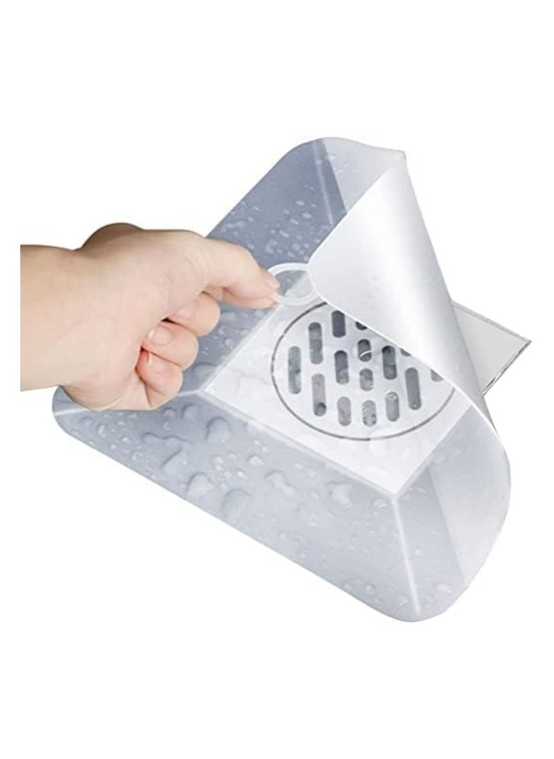 MIRFA Silicone Drain Cover White 8 in 15cm 2 Pcs Tub Stopper Floor Anti Odor Mat Drain Cover for Shower Floor Anti Cockroach Deodorizing Drain Cover Kitchen Seal for Kitchen Laundry Toilet and Else  - Image 1