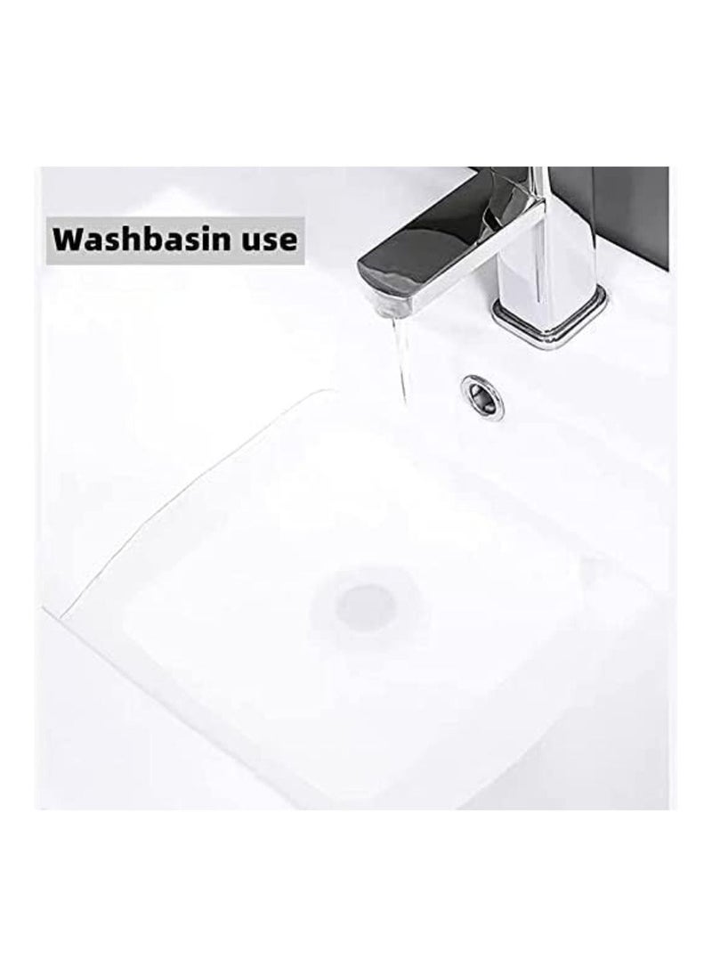 MIRFA Silicone Drain Cover White 8 in 15cm 2 Pcs Tub Stopper Floor Anti Odor Mat Drain Cover for Shower Floor Anti Cockroach Deodorizing Drain Cover Kitchen Seal for Kitchen Laundry Toilet and Else  - Image 2