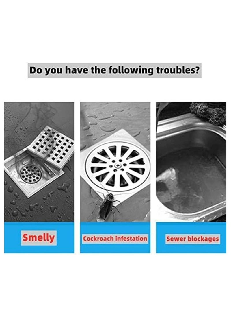 MIRFA Silicone Drain Cover White 8 in 15cm 2 Pcs Tub Stopper Floor Anti Odor Mat Drain Cover for Shower Floor Anti Cockroach Deodorizing Drain Cover Kitchen Seal for Kitchen Laundry Toilet and Else  - Image 5