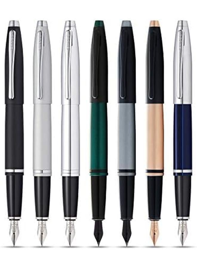 Cross Calais Refillable Fountain Pen Medium Nib Includes Premium Gift Box Polished Chrome - Image 4