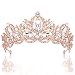 Exacoo Rose Gold Tiara Wedding Tiaras and Crowns for Women Rhinestone Queen Tiara for Women Princess Crown Birthday Tiara Headbands for Wedding Prom Bridal Party Halloween Costume Christmas - Image 2
