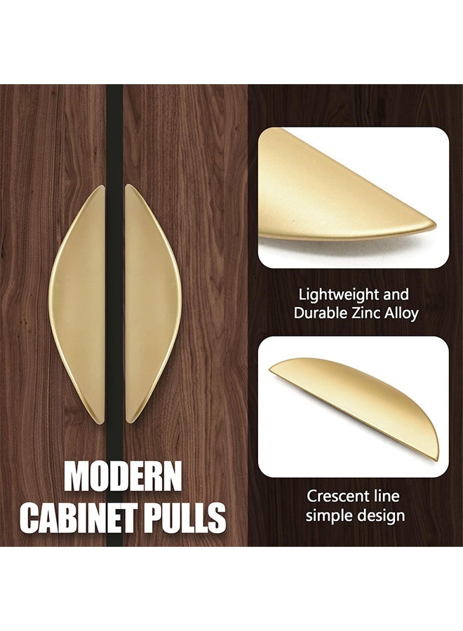 Peachjoy Cupboard Handles, 4 Pcs Modern Light Brushed Cabinet Pulls with Screws, Gold Drawer Knobs, Drawer Door Cabinet Handles for Wardrobe Door, Cabinet Doors, and Home Decorating - Image 4