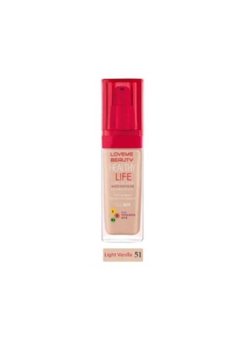 LOVEME Healthy Anti Fatigue Foundation Cream Light Vanilla, 1 pc - Image 2
