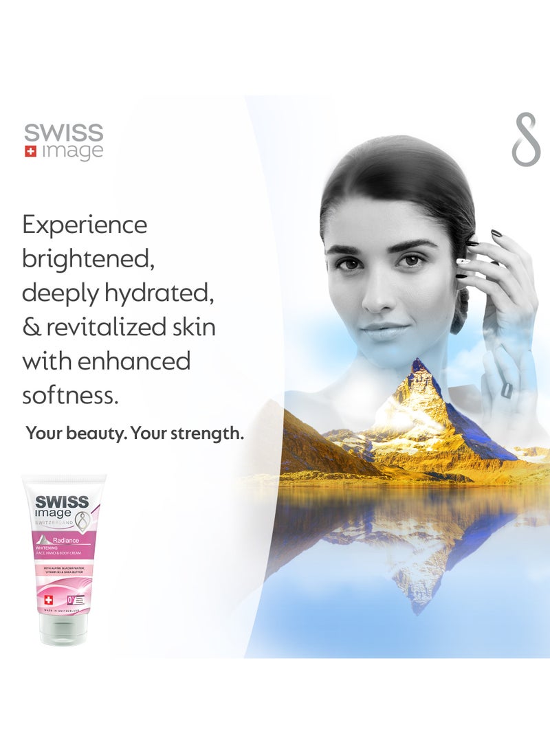 SWISS image Radiance Whitening Face, Hand & Body Cream 75 ml Brighter Skin Tone & A Radiant Glow Whitening Face, Hand and Body Cream For Daily Use  - Image 2