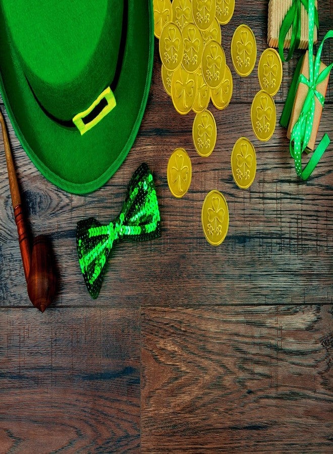 Chochkees St. Patrick's Gold Plastic Shamrock Coins, 50 Pack 3-Leaf Clover Coin for Party Decoration Favors, Leprechaun, Pirate, Educational & Classroom Learning Activities Party Favor (50 Coins) - Image 5