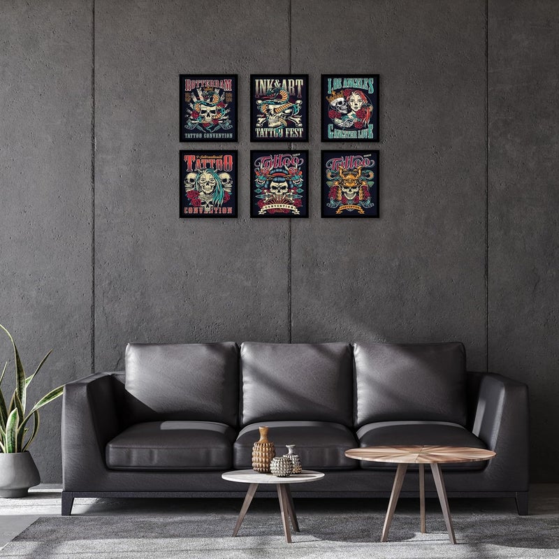 Luodroduo Skull Dark Academia Wall Art Vintage Aesthetic Wall Decor Halloween Skull Moody Canvas Poster Art Painting for Livingroom Bedroom Decoration - Image 5