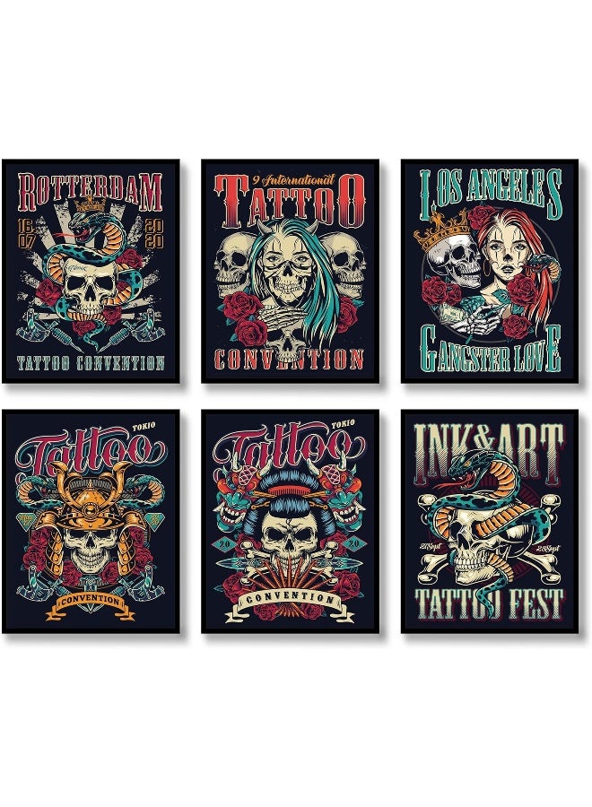 Luodroduo Skull Dark Academia Wall Art Vintage Aesthetic Wall Decor Halloween Skull Moody Canvas Poster Art Painting for Livingroom Bedroom Decoration - Image 1