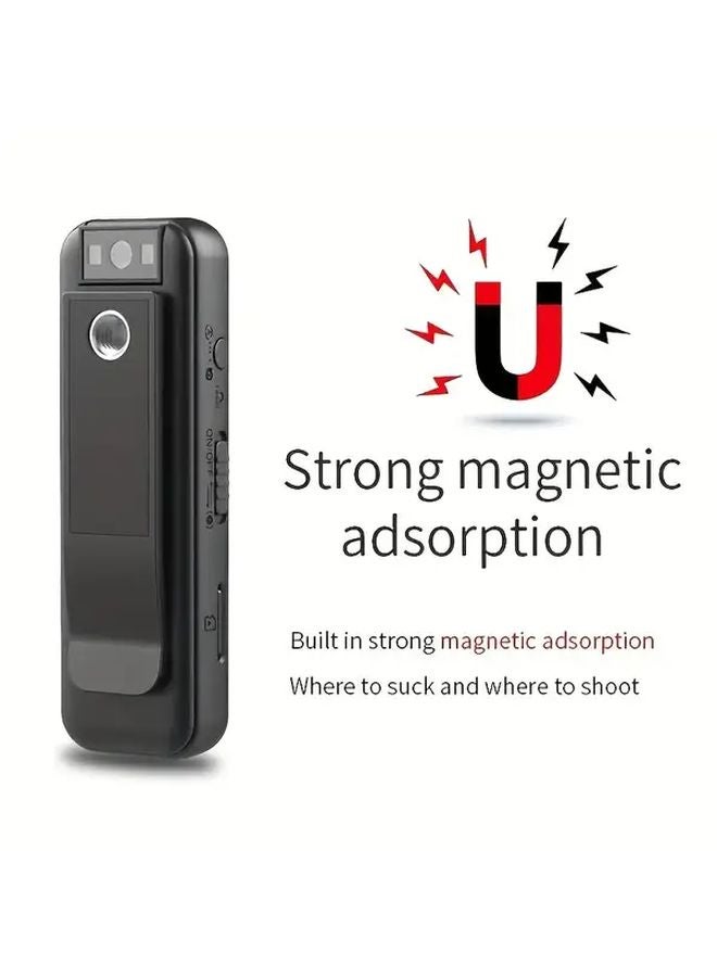 1080p USB Rechargeable Body Camera With 180 Rotatable Lens And Magnetic Attachment - Image 3