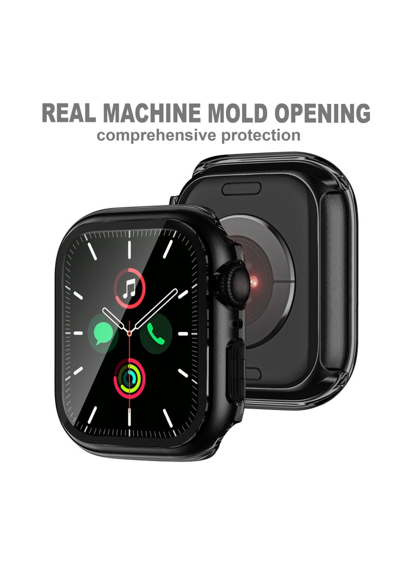 [2PCS] Case and Screen Protector 45 mm For Apple Watch Series 9/8/7 Ultra Thin Flexible TPU Clear Film Bubble-Free Scratch-resistant.