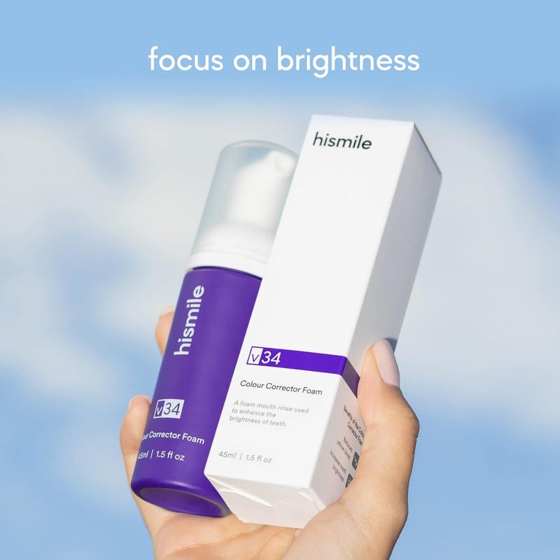 Hismile v34 Foam Colour Corrector - Purple Teeth Whitening and Stain Removal - Image 4