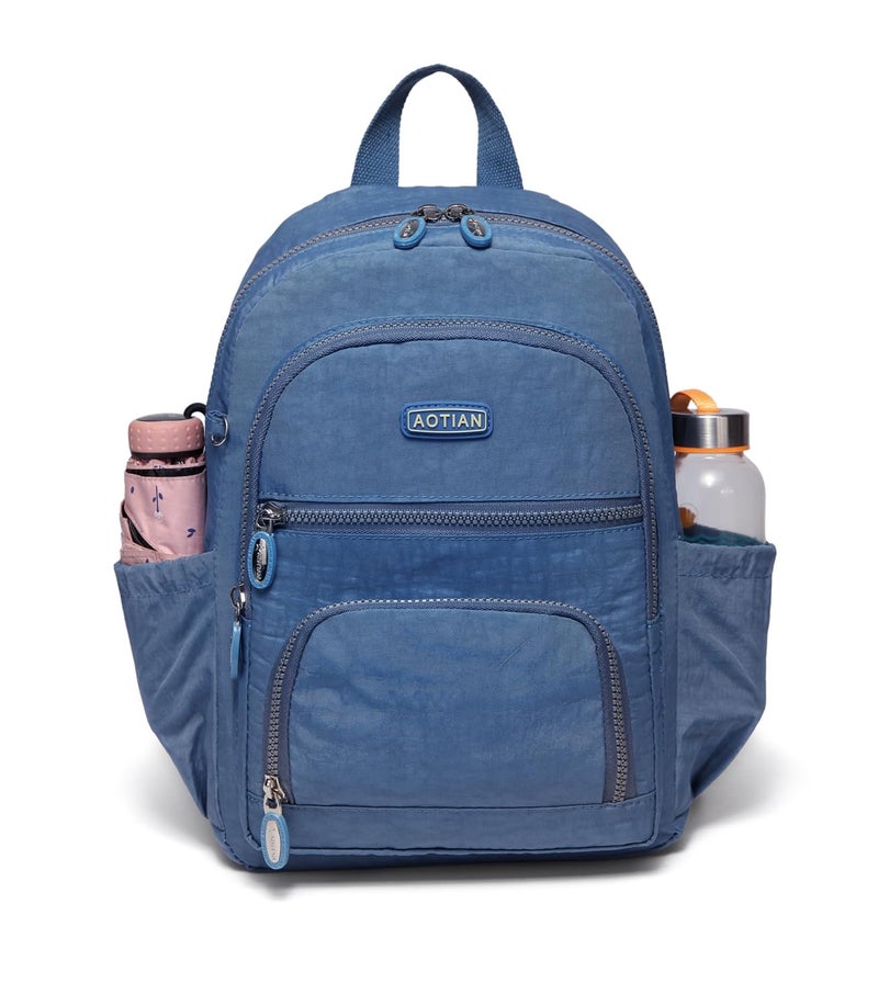 AOTIAN Small Size Backpack, Durable Lightweight Daypack for Women Girls & Boys Hiking Travel Sports, Light Blue - Image 2