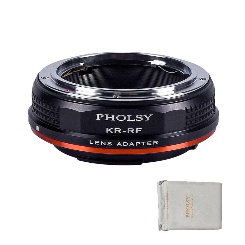 PHOLSY Lens Mount Adapter Compatible with Konica AR Lens to Canon EOS RF Mount Camera Body for EOS R8, R50, R6 Mark II, R7, R10, R3, R5, EOS R5C, EOS R6, EOS R, EOS RP - Image 1
