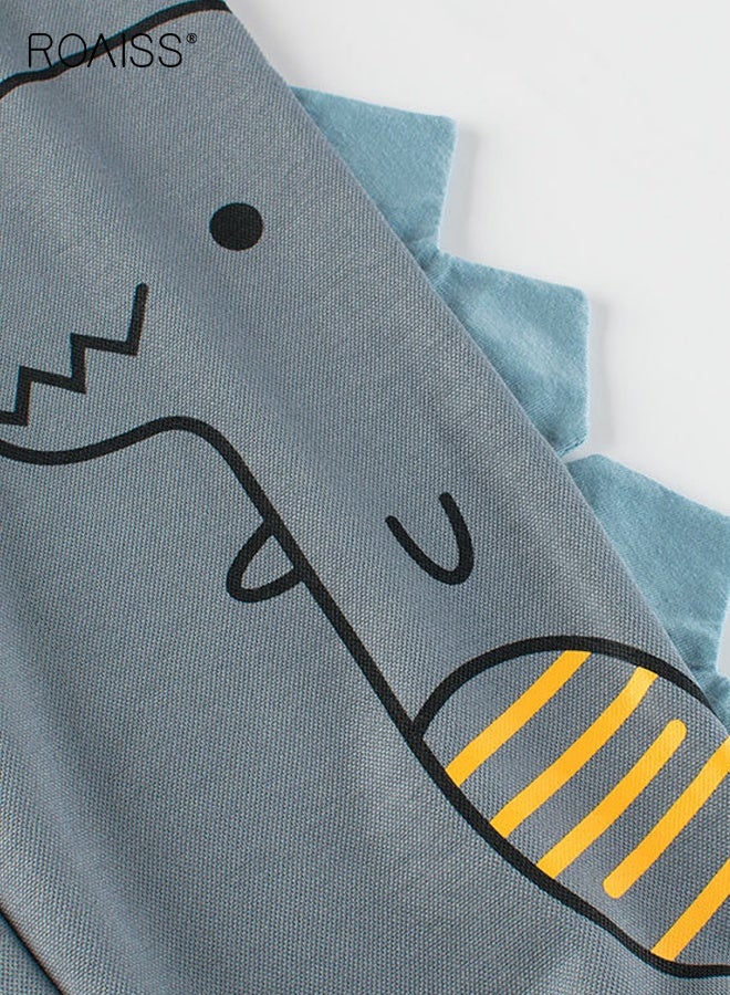 roaiss Little Boys Jogger Pants, Casual Sweatpants with Dinosaur Pattern and 2 Side Pockets, Versatile Elastic Waist Trousers for Toddlers, Suitable for Daily Wear and Outdoor Activities - Image 2