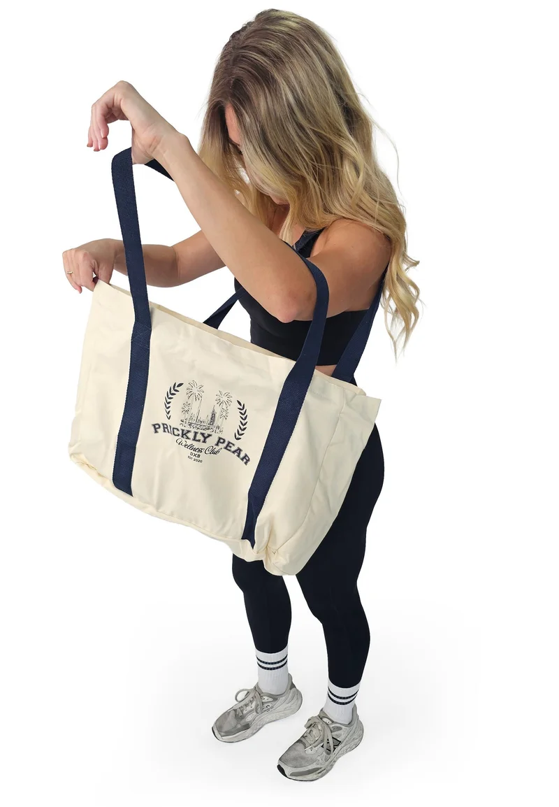 بريكلي بير حقيبة تسوق كبيرة من قماش الكانفاس، لون كحلي