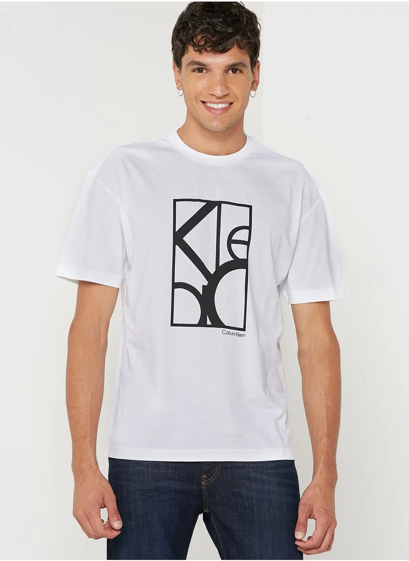 CALVIN KLEIN Logo Crew Neck T-Shirt