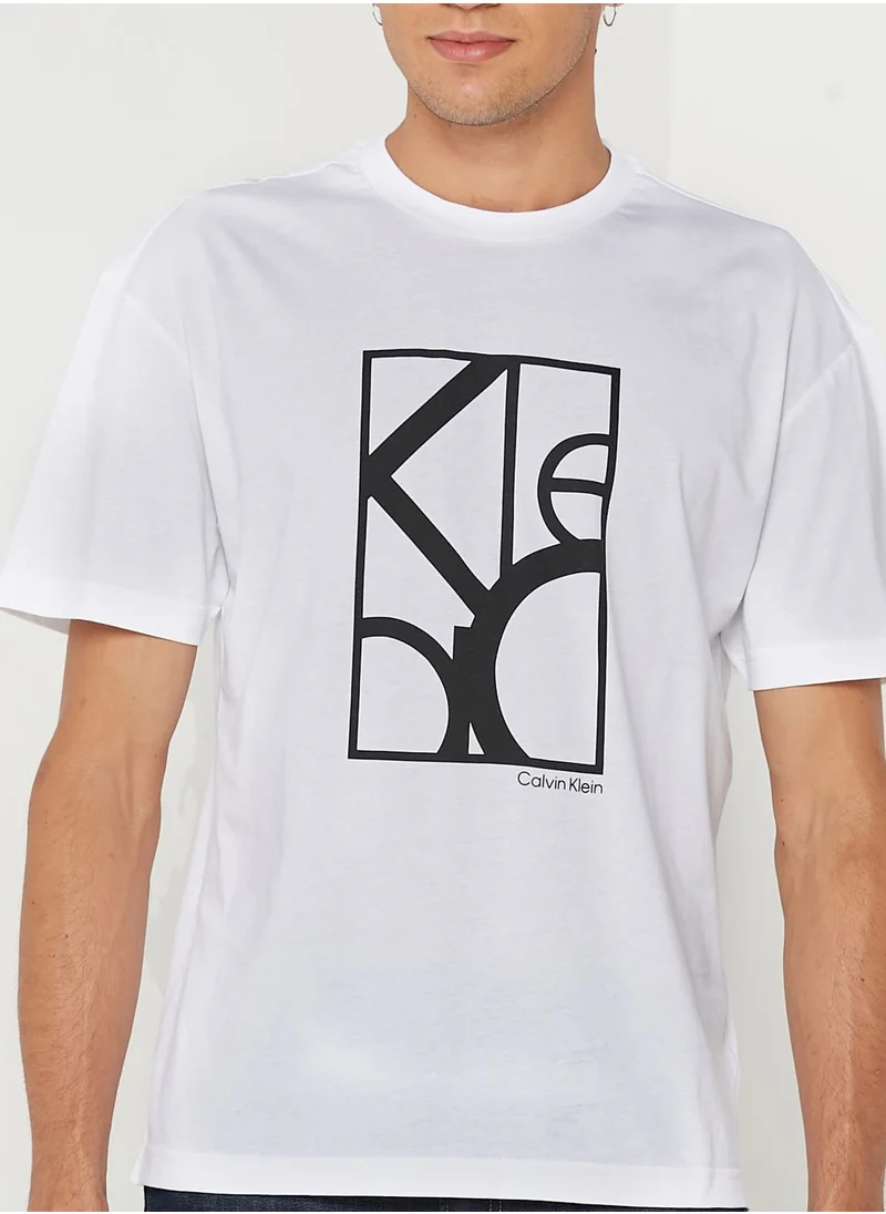 CALVIN KLEIN Logo Crew Neck T-Shirt