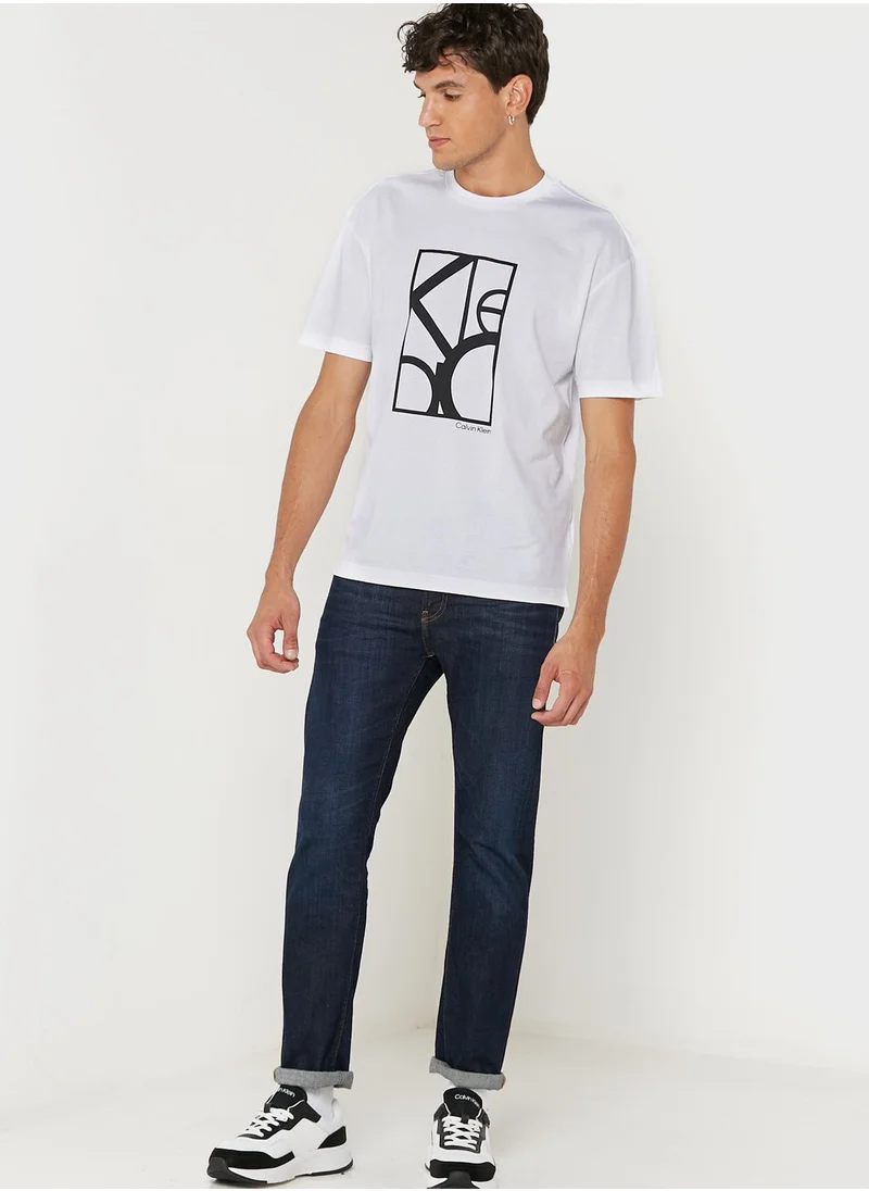 CALVIN KLEIN Logo Crew Neck T-Shirt