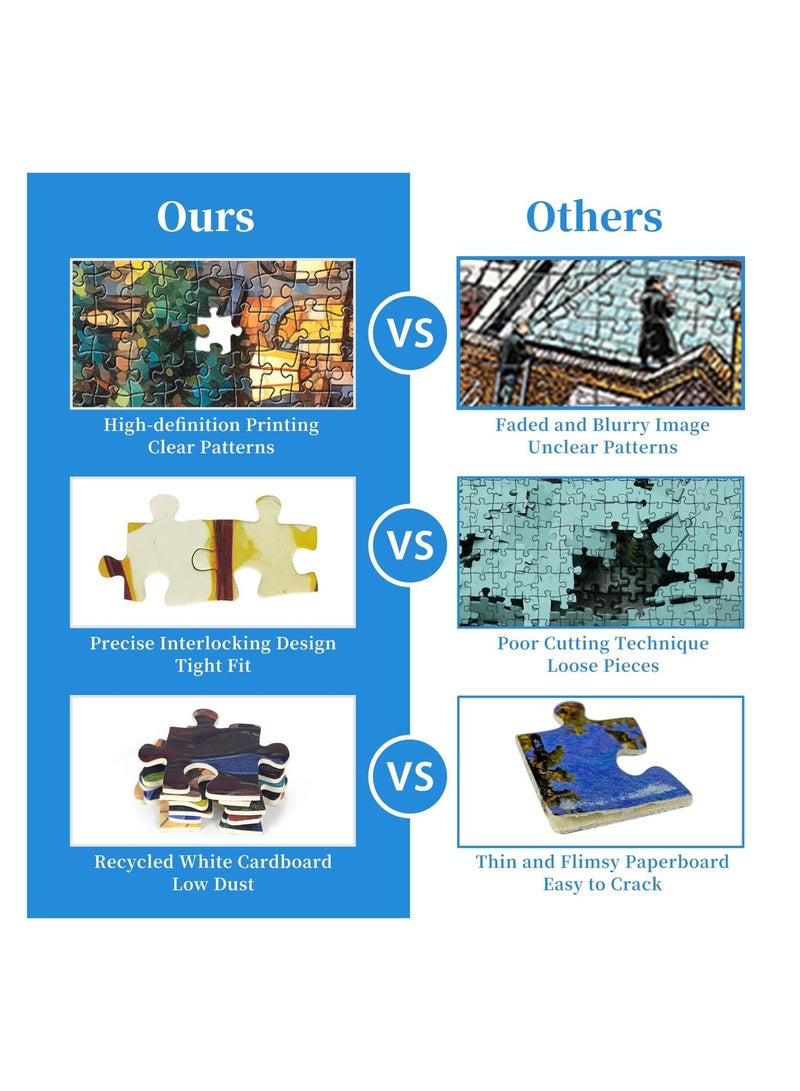 1000pcs الكبار الكرتون لغز ، الكرتون الرسم التحدي لغز ، مناسبة للأنشطة العائلية ، الليالي اللعبة ، الهدايا لتخفيف الإجهاد ، المعالم العالمية - Image 4