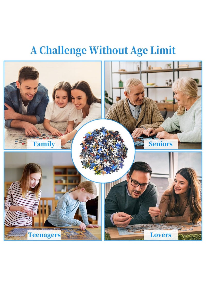 1000pcs الكبار الكرتون لغز ، الكرتون الرسم التحدي لغز ، مناسبة للأنشطة العائلية ، الليالي اللعبة ، الهدايا لتخفيف الإجهاد ، المعالم العالمية - Image 5