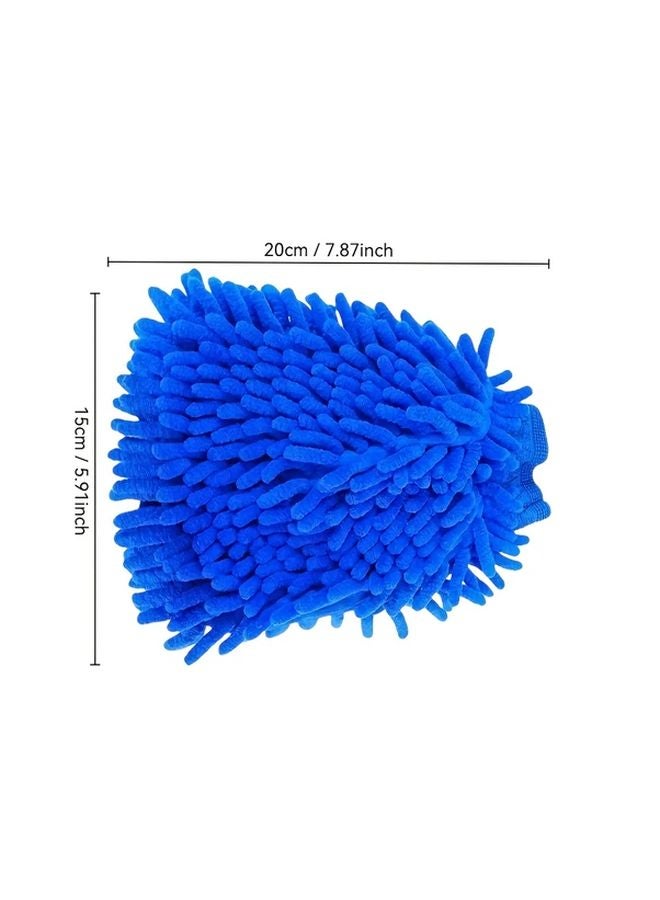 Orange Microfiber Cleaning Gloves Super Soft Absorbent For Car Boat Home Traceless - Image 4