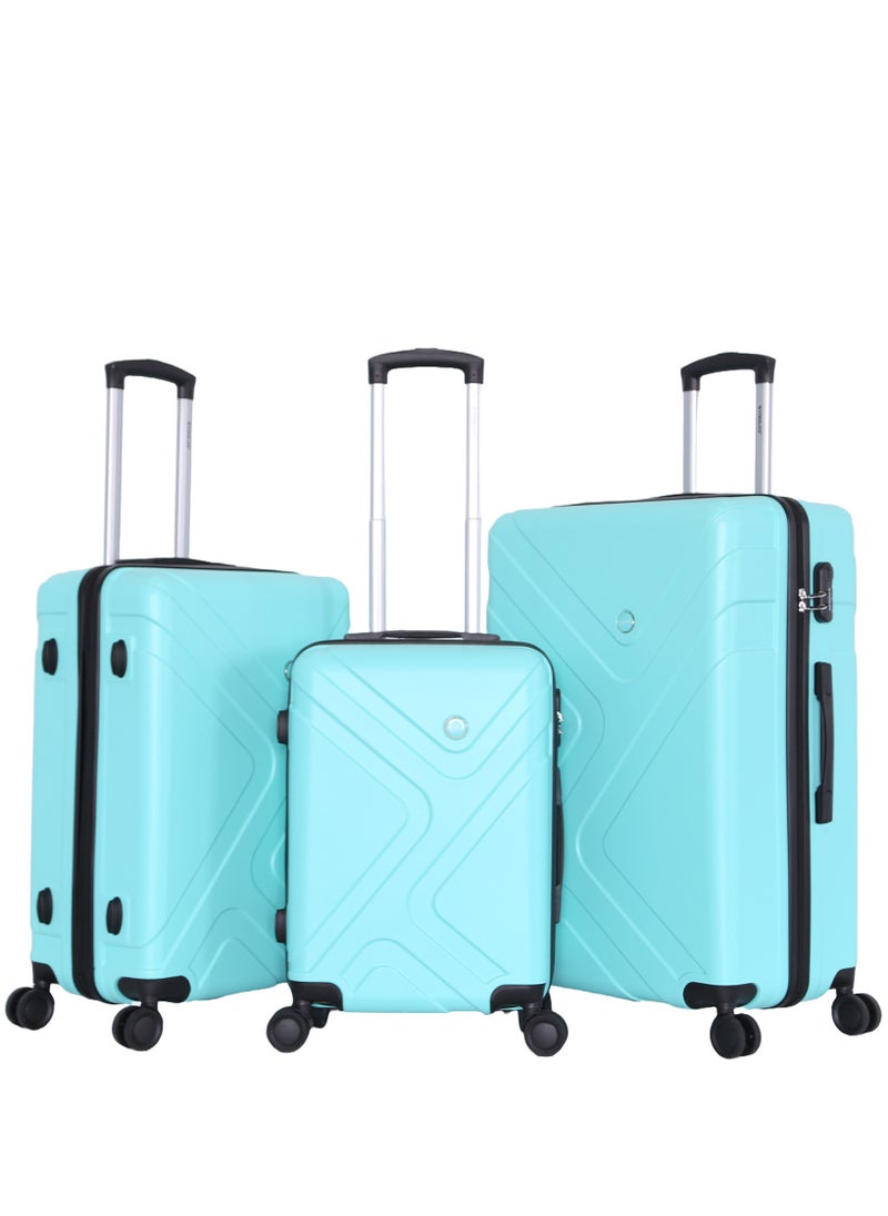 STARLIFE 3 Piece ABS Hard side Trolley Luggage Set Spinner Wheels with Number Lock  - Image 1