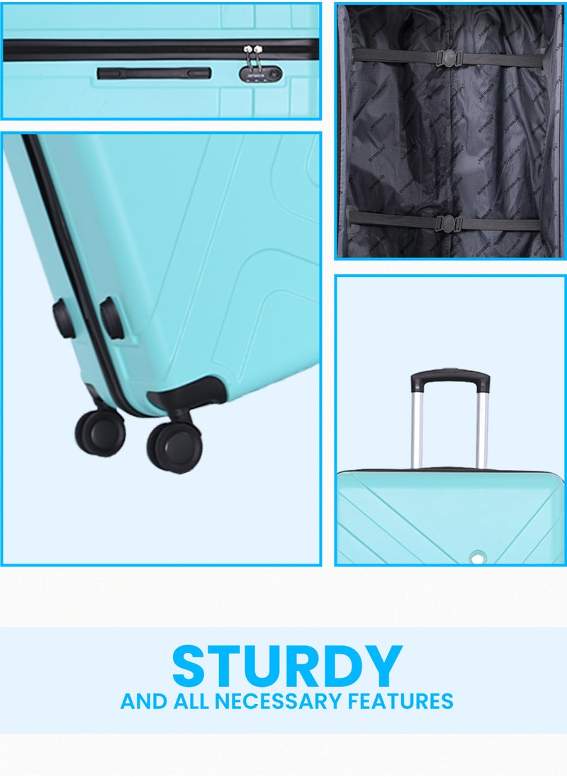 STARLIFE 3 Piece ABS Hard side Trolley Luggage Set Spinner Wheels with Number Lock  - Image 4