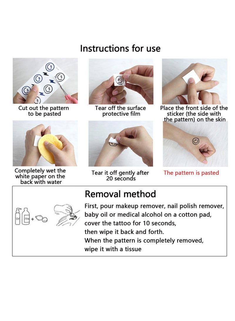 SYOSI تاتو مؤقت 20 ورقة يتوهج في الظلام تحت الضوء الأسود النيون، تاتو مؤقت للفتيات والنساء الكبار، تاتو حفلات يتوهج، مستلزمات حفلات تتوهج في الظلام، هدايا عيد ميلاد للنساء والفتيات - Image 5