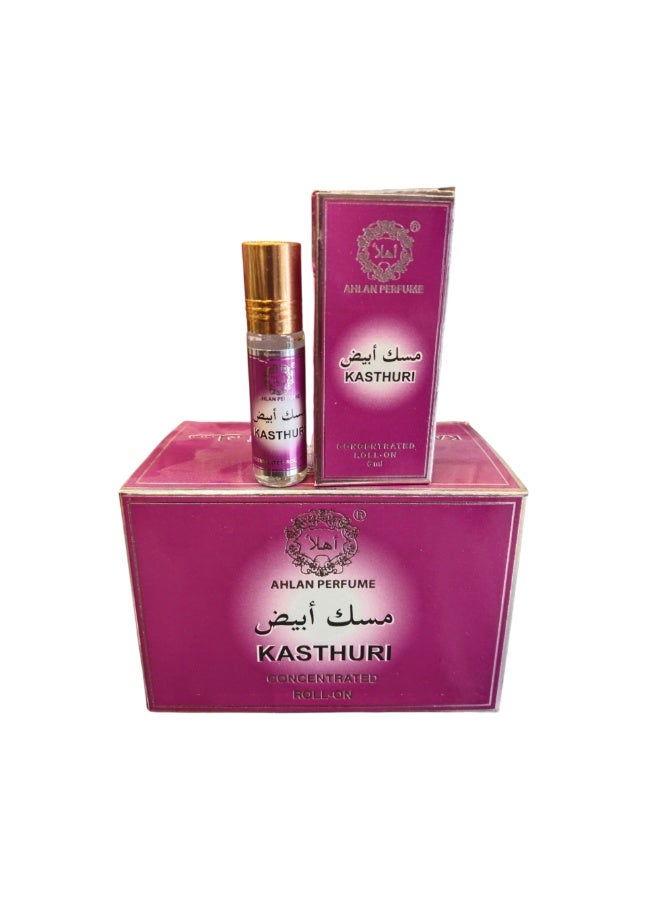 White Musk Perfume Roll 6ml 12 Pieces